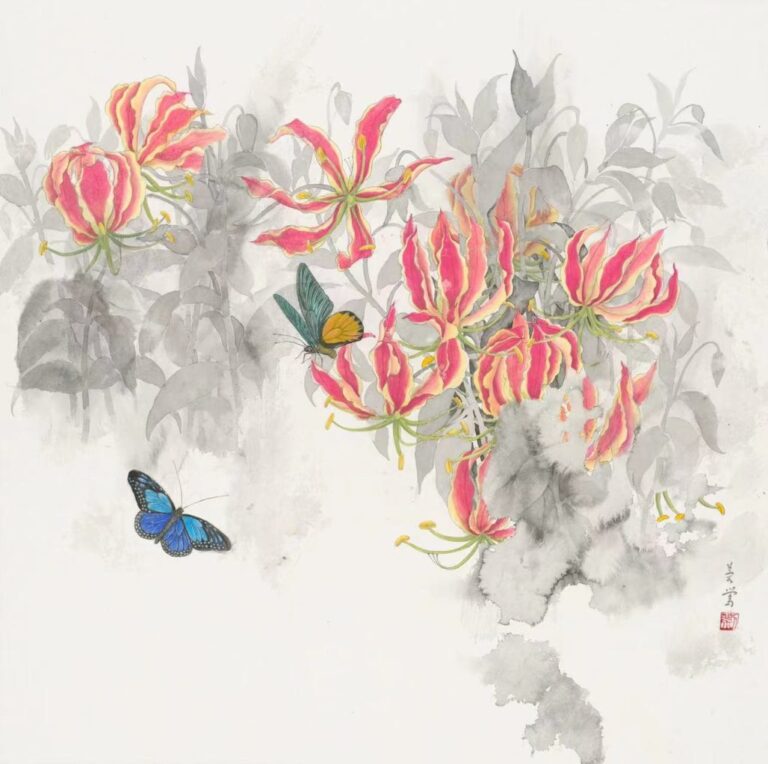 「花開五洲 福滿世界」劉蓉鶯百國國花彩墨個展系列（96)嘉蘭-辛巴威 | 索引新聞 INDEX News
