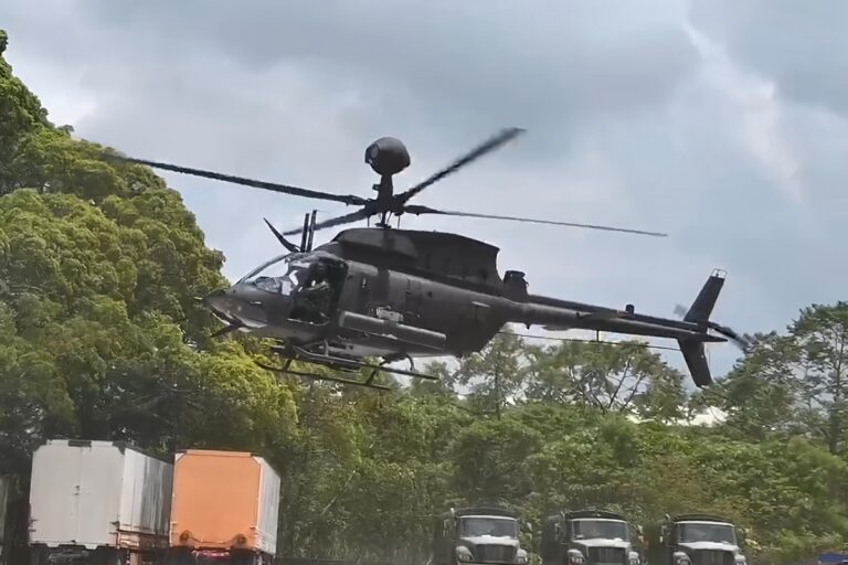 陸軍航空603旅於台南實施直升機疏散及偽裝演練，動用OH-58D戰搜直升機，驗證戰時疏散與戰力保存能力，有效提升應變及作戰效能。
