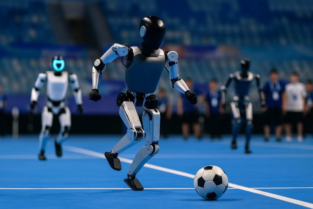 「人形機器人運動會 」北京開幕 足球、短跑賽事火花四濺