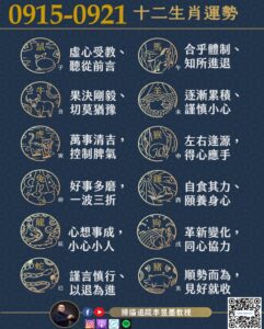 阿墨老師易經占卜生肖運勢大解密0915-0921