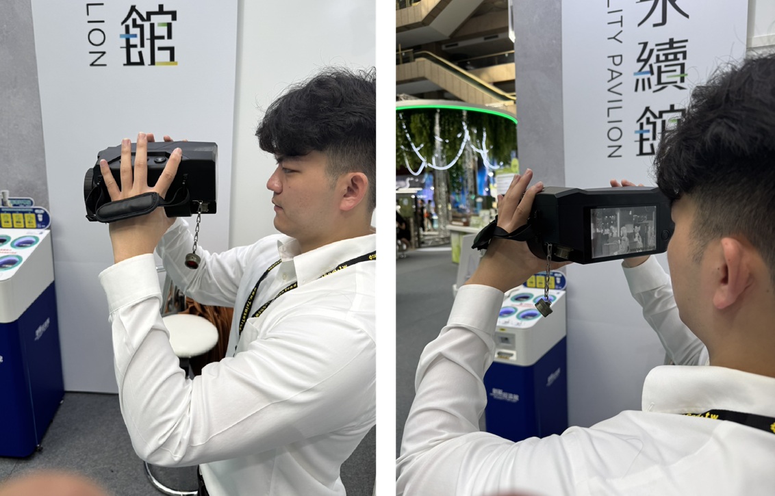 ▲圖說：軍備局生產製造中心401廠研發新一代的「手持式測距熱像儀」                （圖／報新聞 創博會現場拍攝）