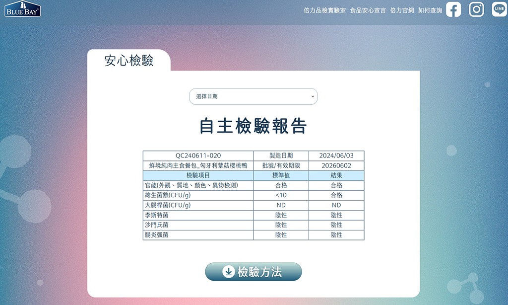 檢驗逾3百次 倍力寵食全品項逐批把關