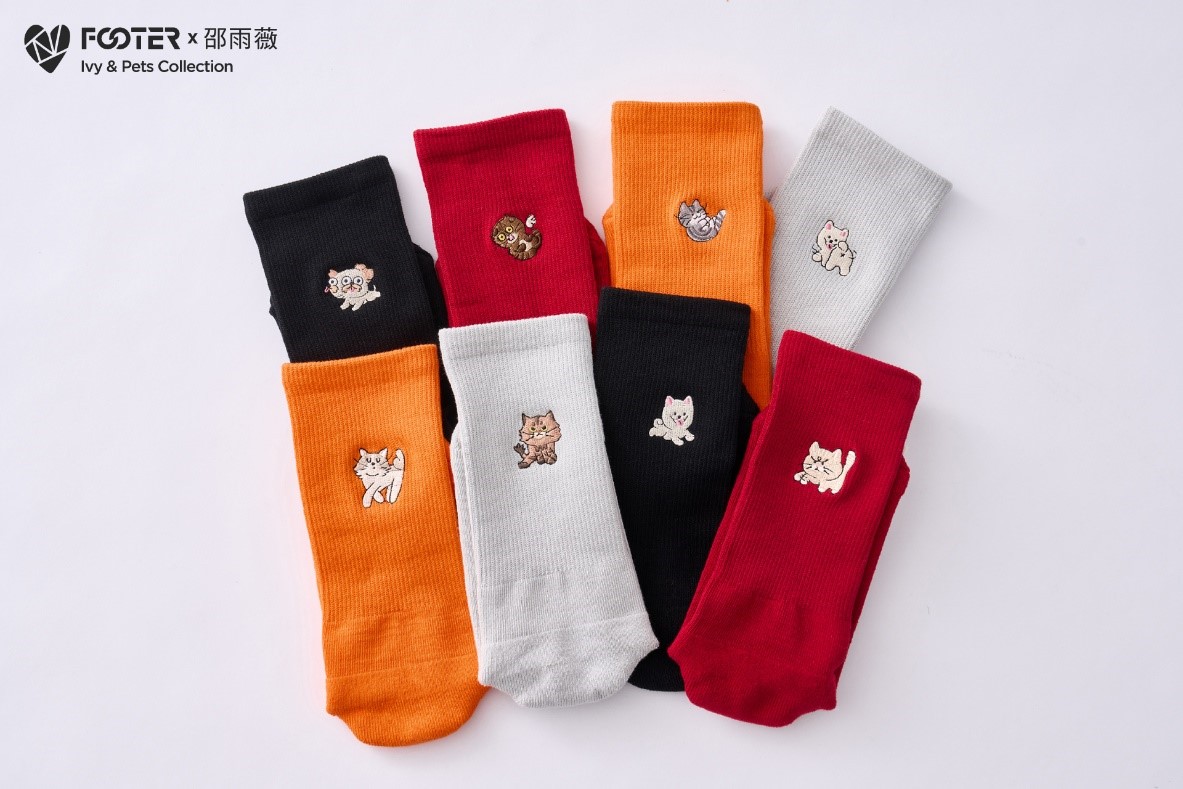 FOOTER攜手品牌代言人邵雨薇 首度親自操刀聯名襪系列 FOOTER攜手品牌代言人邵雨薇 首度親自操刀聯名襪系列
