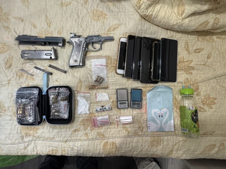 販毒又藏槍！ 臺中刑大攻堅起獲毒品與改造手槍