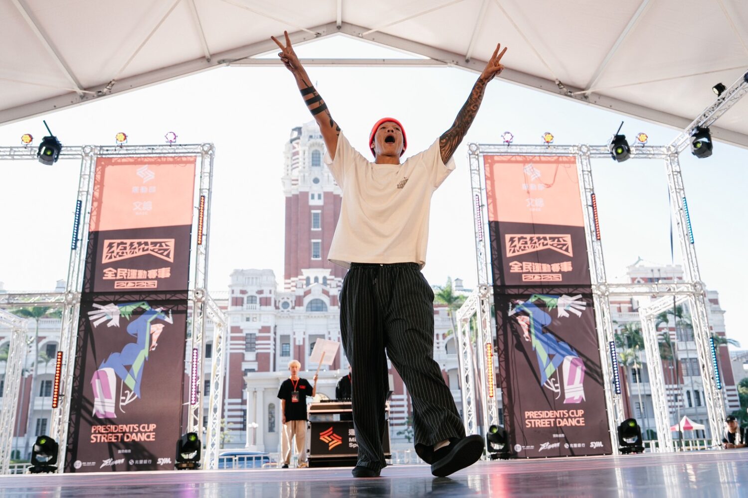 全場暴動!IP LOCKERS再登台灣巔峰 首屆「總統盃街舞大賽」封王!凱道炸裂見證台灣街舞歷史 IP LOCKERS團長囂張。(圖/勝星娛樂 提供)