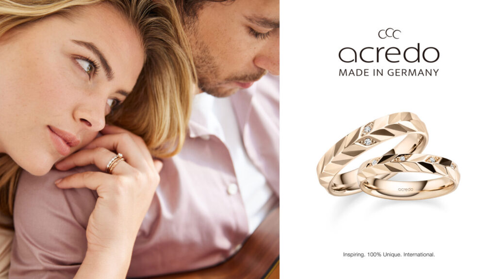 德國百年婚戒品牌 acredo，正式插旗台北遠百信義 A13，歐洲婚戒精工正式進駐信義時尚地標。（圖片提供：亞立詩婚戒）