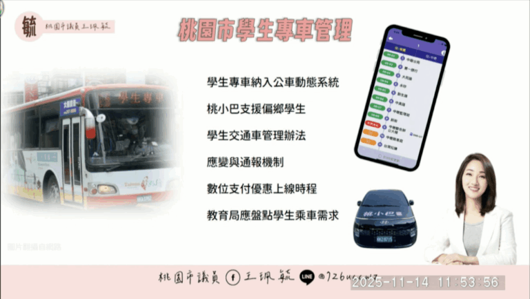 學生趕車「連滾帶爬」 王珮毓籲學生公車導入動態系統、電子支付