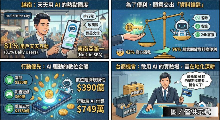 越南：81％天天用AI的國度