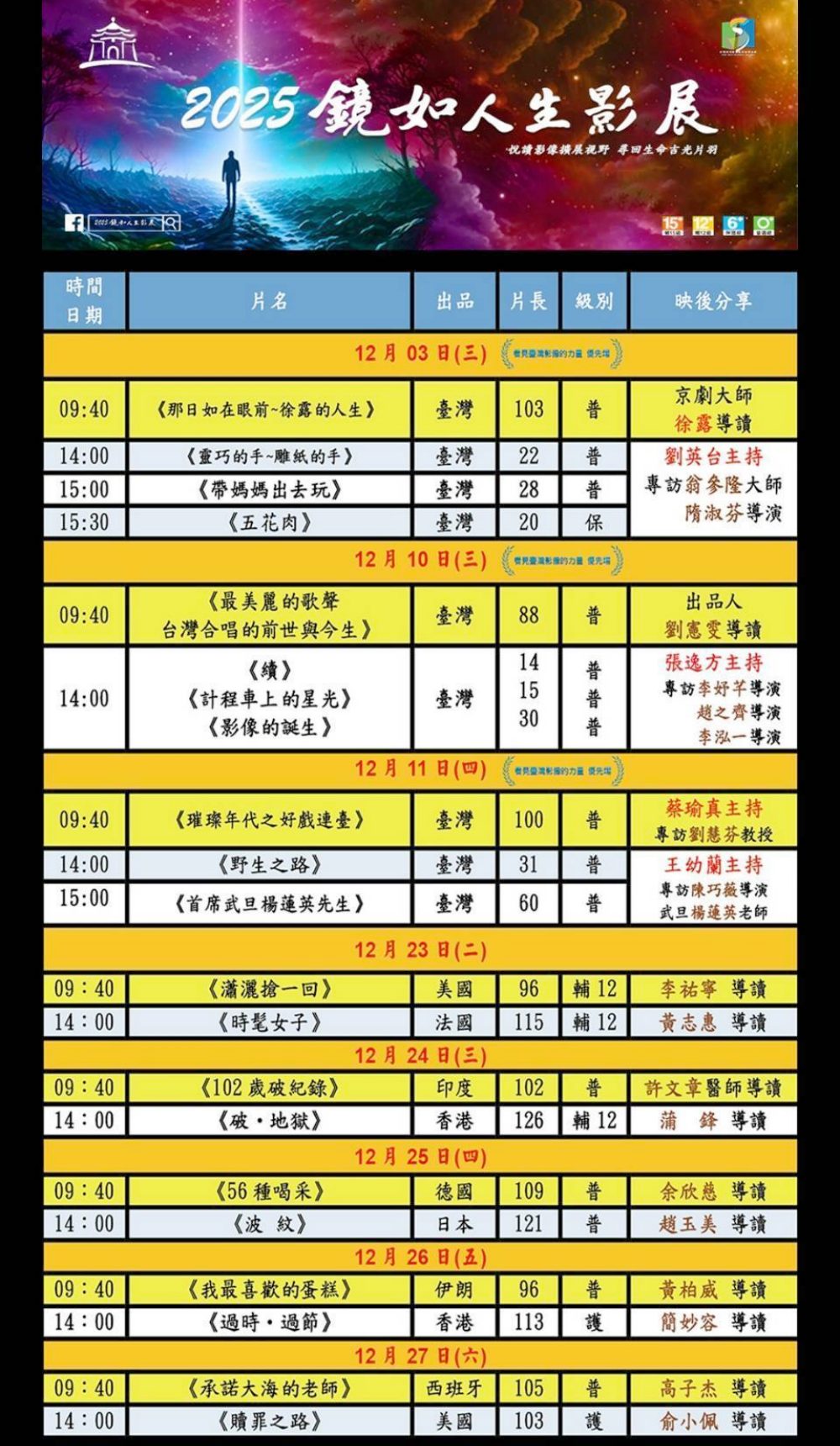 《2025鏡如人生影展》大受好評 熱烈迴響 12/23-27日國際電影接力播映 6 03%E9%8F%A1%E5%A6%82%E4%BA%BA%E7%94%9F%E5%BD%B1%E5%B1%95