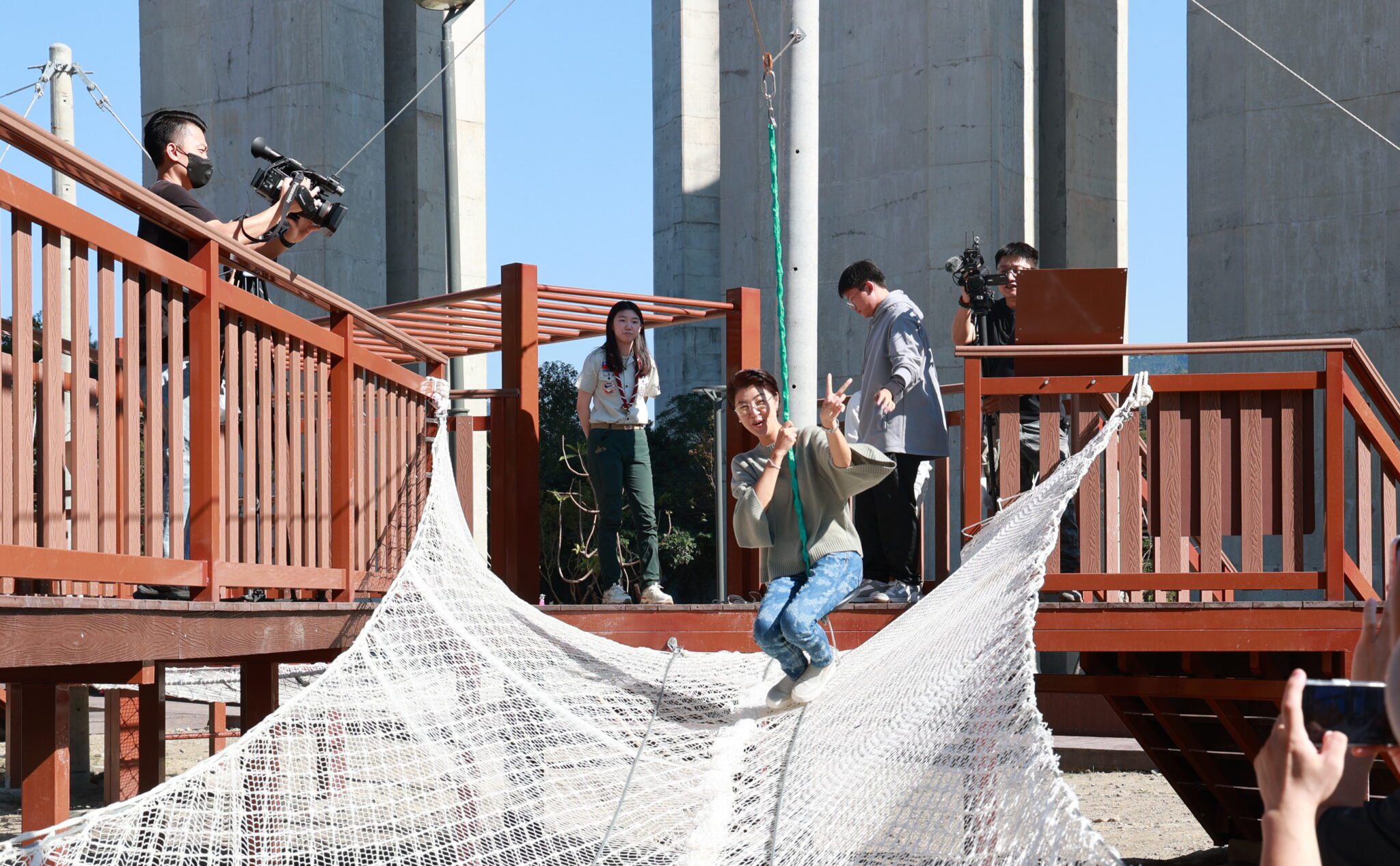 這個好玩！ 國姓橋聳雲天增設親子遊樂設施、山訓場