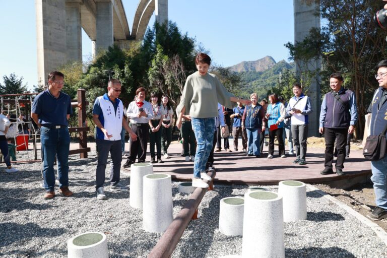 這個好玩！ 國姓橋聳雲天增設親子遊樂設施、山訓場