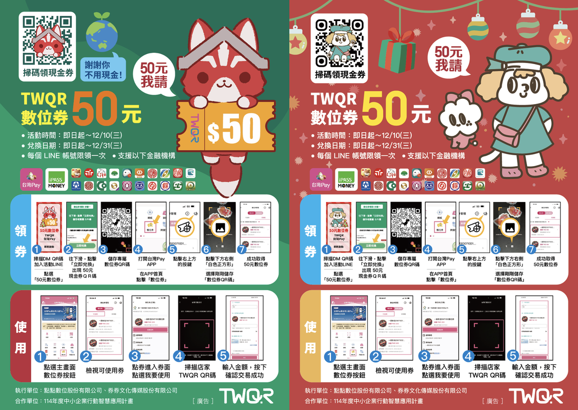 TWQR數位券冬季登場 西門紅樓 × 臺南YA誕城聯手推動節慶經濟