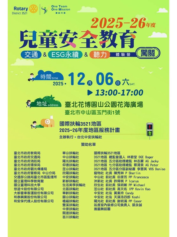 守護童心 團結行善:「2025 兒童安全教育 ─ 交通 &ESG 永續 &聽力 體驗營」 守護童心 團結行善:「2025 兒童安全教育 ─ 交通 &ESG 永續 &聽力 體驗營」