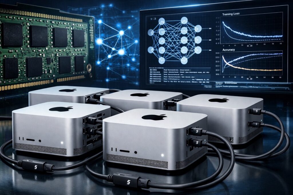 蘋果Mac Studio串聯打造AI叢集 恐面臨記憶體成本壓力 蘋果Mac Studio串聯打造AI叢集 恐面臨記憶體成本壓力