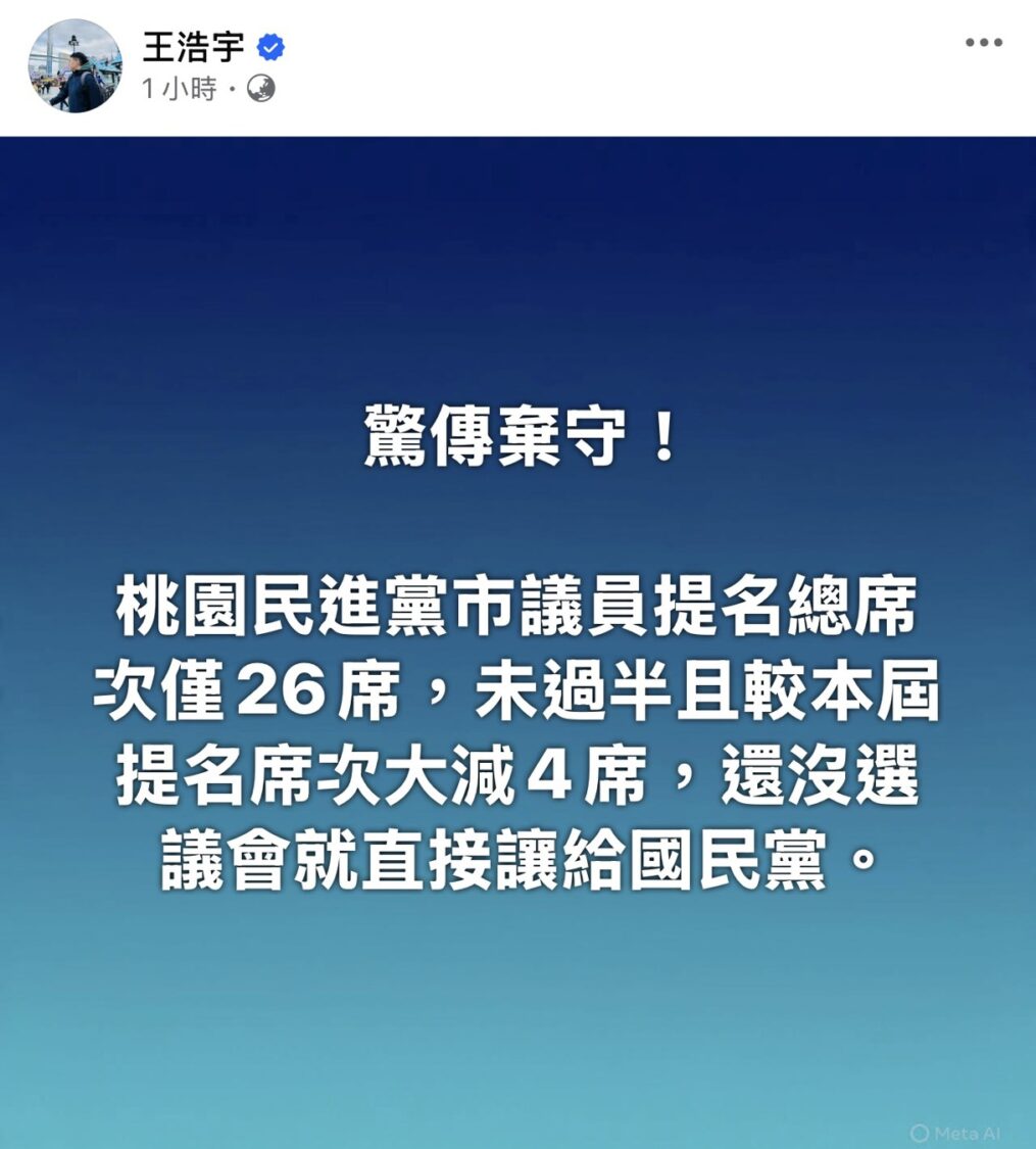 桃園市議員提名「讓國民黨」? 民進黨桃園市黨部:正式名額仍未定 桃園市議員提名「讓國民黨」? 民進黨桃園市黨部:正式名額仍未定