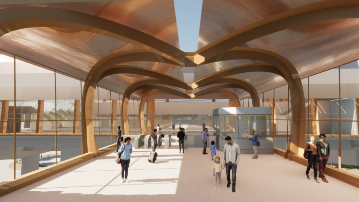 捷運三鶯線延伸八德 新北桃爭取中央盡速通過 18 《圖說》LB12a站內模擬圖。〈捷運局提供〉