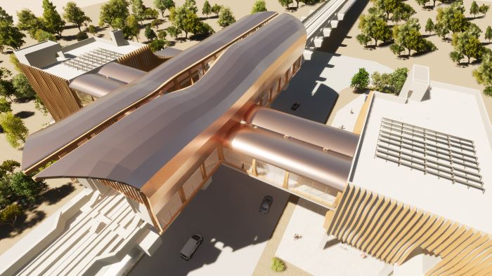 捷運三鶯線延伸八德 新北桃爭取中央盡速通過 17 《圖說》三鶯線延伸桃園八德段LB12a車站模體圖。〈捷運局提供〉