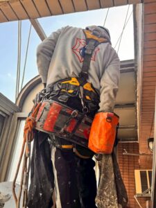 新北市淡水區社區外牆採光罩更新工程施工