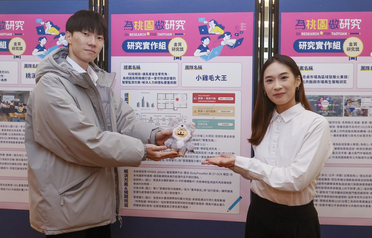 中原大學「為桃園做研究」競賽成果亮眼 跨域提案回應交通、永續與高齡照護 中原大學「為桃園做研究」競賽成果亮眼 跨域提案回應交通、永續與高齡照護