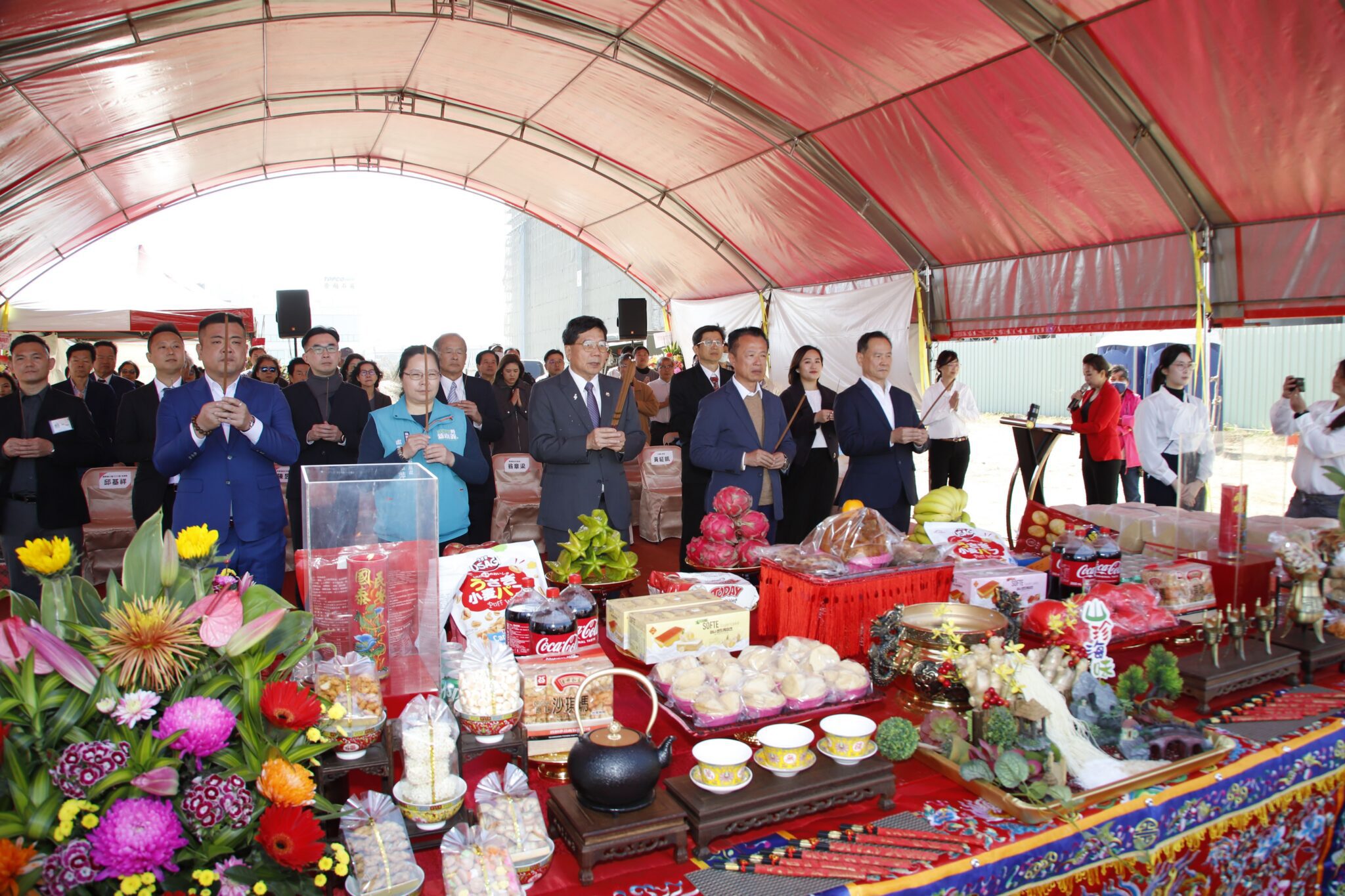 縣長翁章梁出席緯承實業股份有限公司　馬稠後新廠動土典禮