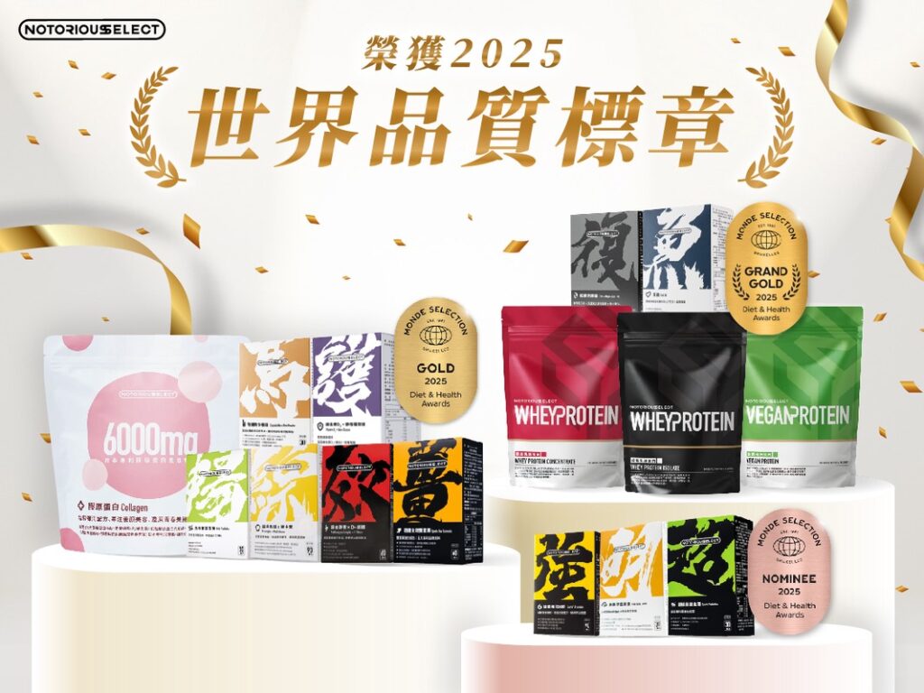 從健身房爆款乳清，到魚油選擇榜單關注品牌：Notorious 躍升新世代保健品牌代表