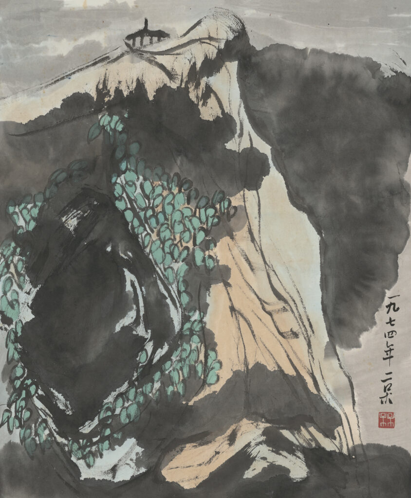 「沉澱繁雜,精鍊生命」趙二呆線上藝廊即將開幕 14 44 %E5%B1%B1%E4%BA%AD%E7%BF%A0%E9%9A%B1 45.1x54.8cm %E7%B8%AE%E5%9C%96