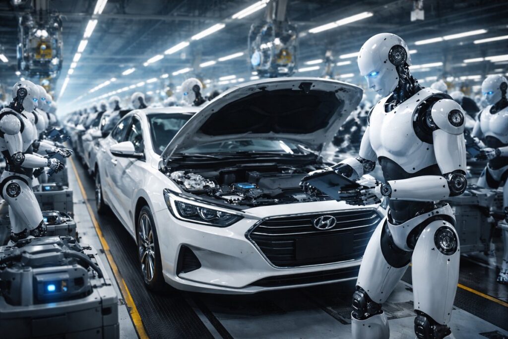 現代汽車計劃2028導入人形機器人 南韓工會示警:恐衝擊就業 現代汽車計劃2028導入人形機器人 南韓工會示警:恐衝擊就業