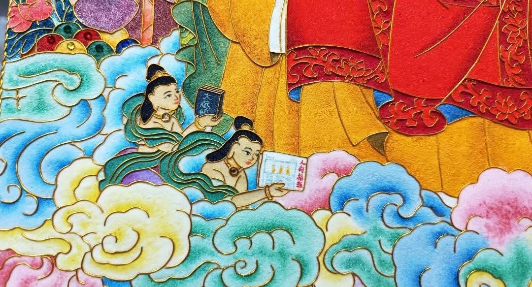 掐絲唐卡賞析(上) 星雲大師掐絲唐卡:把「人間佛教」的弘法足跡,織進金絲與祥雲之間 掐絲唐卡賞析(上) 星雲大師掐絲唐卡:把「人間佛教」的弘法足跡,織進金絲與祥雲之間