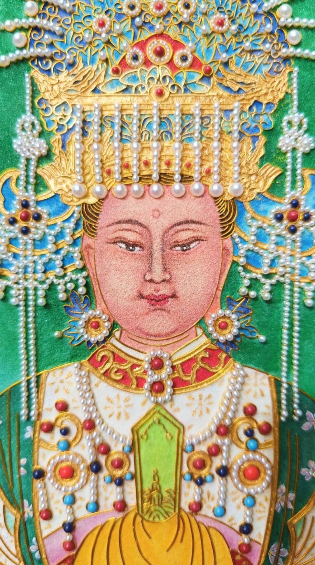 掐絲唐卡賞析(下) 海上女神媽祖唐卡:當民間信仰遇見唐卡語法,慈悲無分別、藝術無國界 掐絲唐卡賞析(下) 海上女神媽祖唐卡:當民間信仰遇見唐卡語法,慈悲無分別、藝術無國界