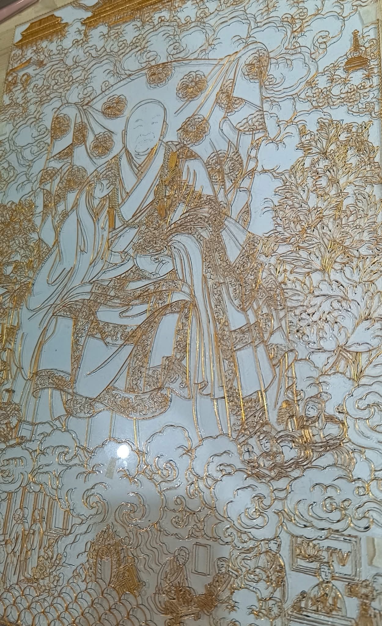 掐絲唐卡賞析(上) 星雲大師掐絲唐卡:把「人間佛教」的弘法足跡,織進金絲與祥雲之間 掐絲唐卡賞析(上) 星雲大師掐絲唐卡:把「人間佛教」的弘法足跡,織進金絲與祥雲之間