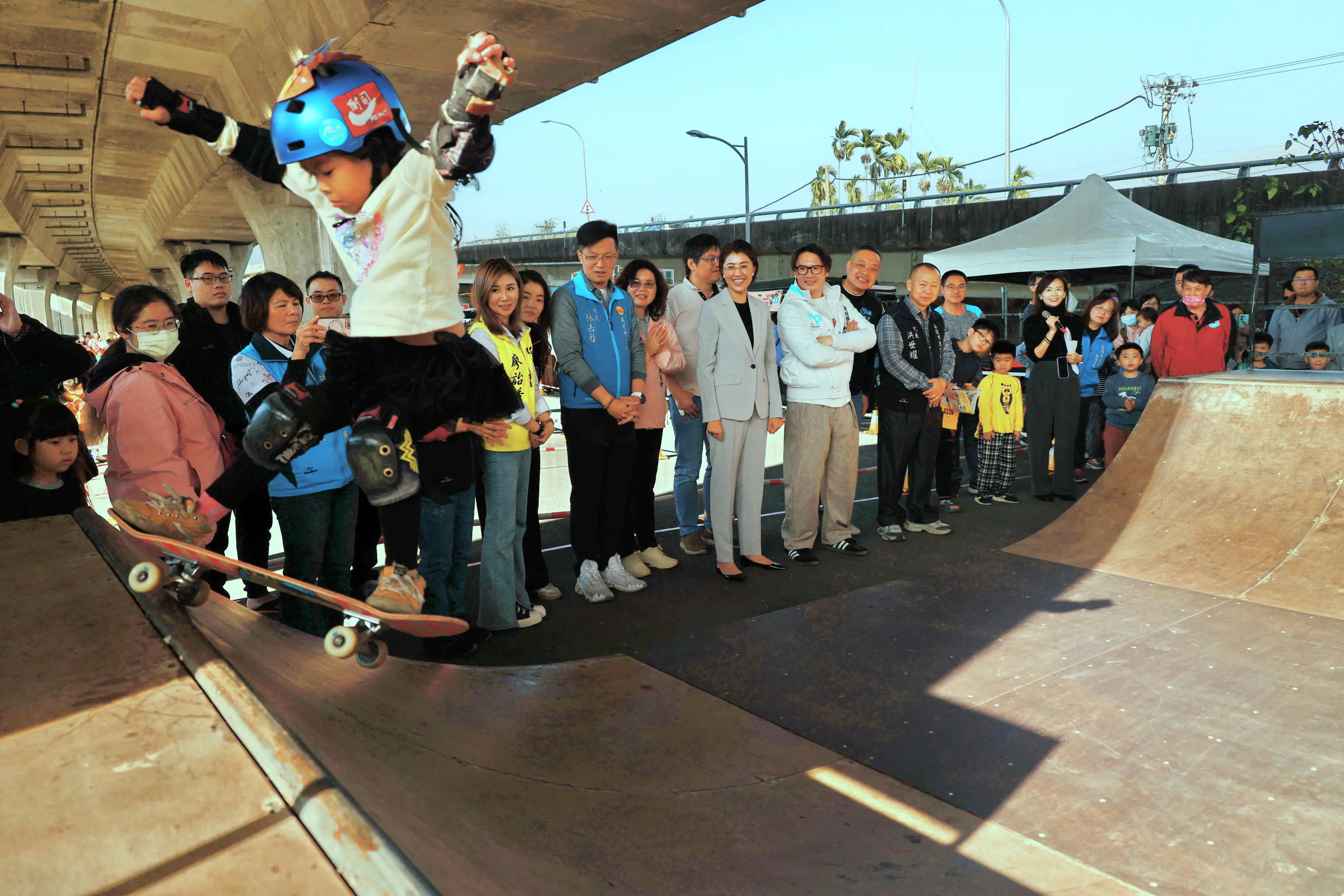 國道三交流道下變身律動樂園　南投市「親子輪動場」動土暖身趴