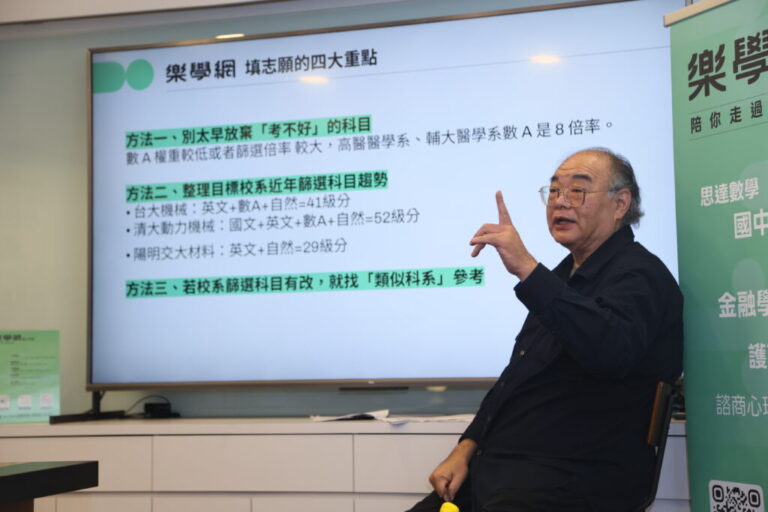 電資續熱醫學不鬆動 　樂學網：落點需回到「採計科目＋倍率」