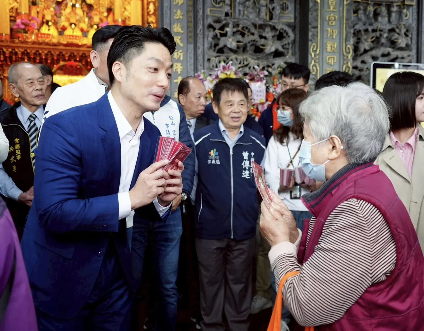 蔣萬安天公生參拜松山奉天宮 祈求風調雨順國泰民安 蔣萬安天公生參拜松山奉天宮 祈求風調雨順國泰民安