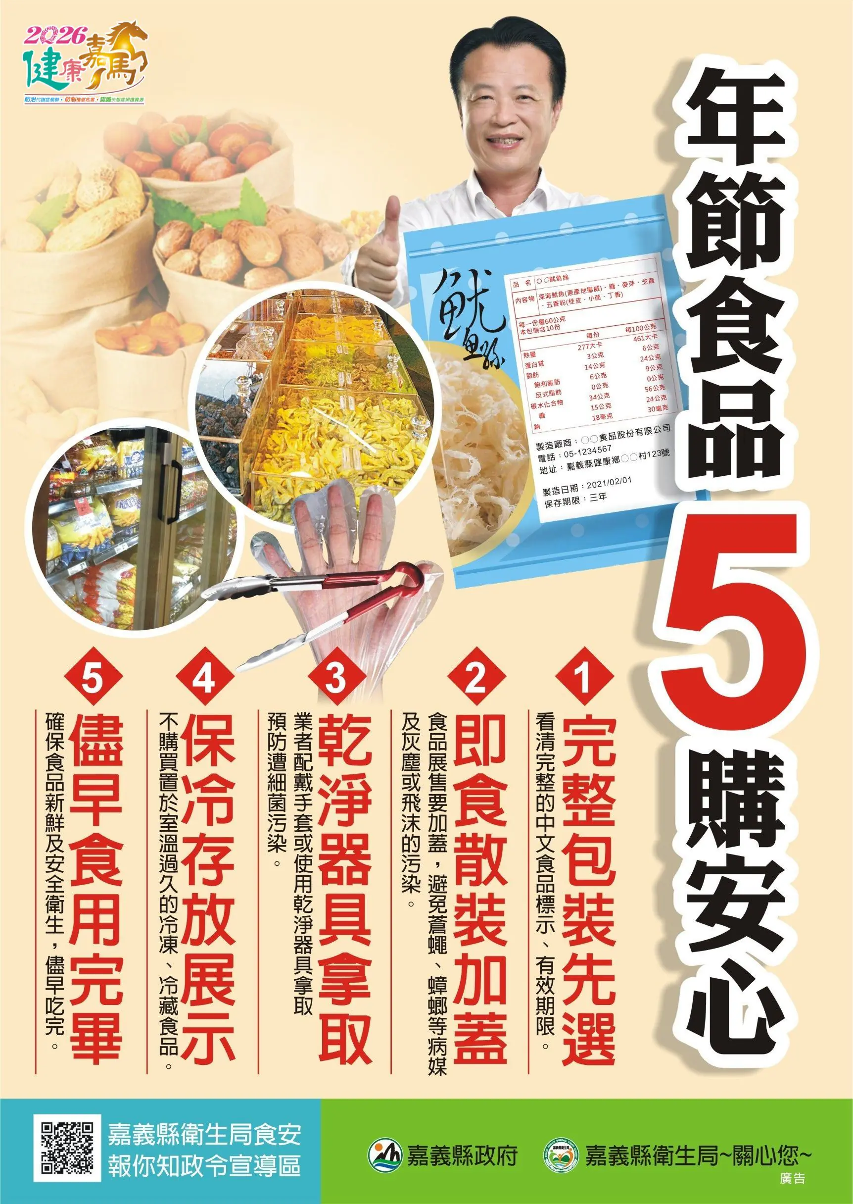 嘉縣擴大春節零食稽查 守護民眾食安過好年 嘉縣擴大春節零食稽查 守護民眾食安過好年
