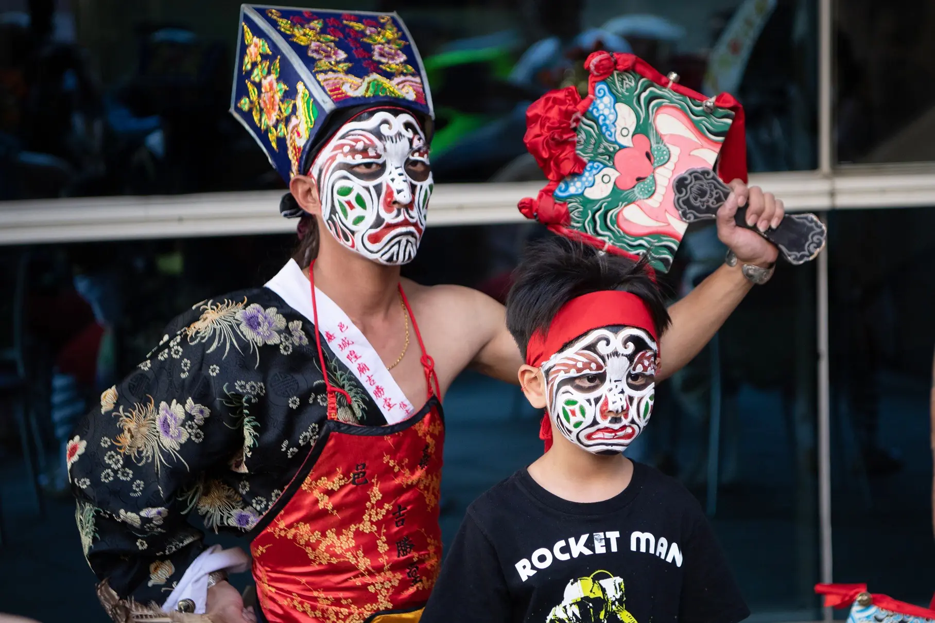 嘉博舘家將走陣、臉譜彩繪帶民眾沉浸信仰文化迎新春 嘉博舘家將走陣、臉譜彩繪帶民眾沉浸信仰文化迎新春