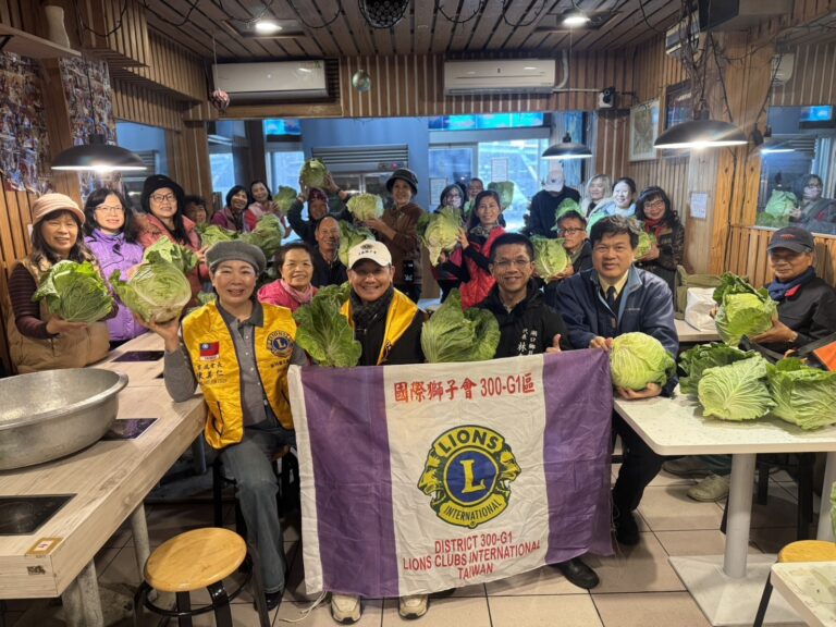「陳美仁推動高麗菜傳愛」新竹縣文教獅子會支持農民進社區