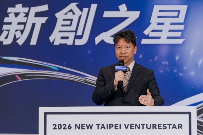 總獎金翻倍首獎40萬元 新北新創之星挑戰賽啟動 44 《圖說》創投公會副理事長林宇聲指出,與市府深度合作,讓更多新創團隊被看見。〈青年局提供〉