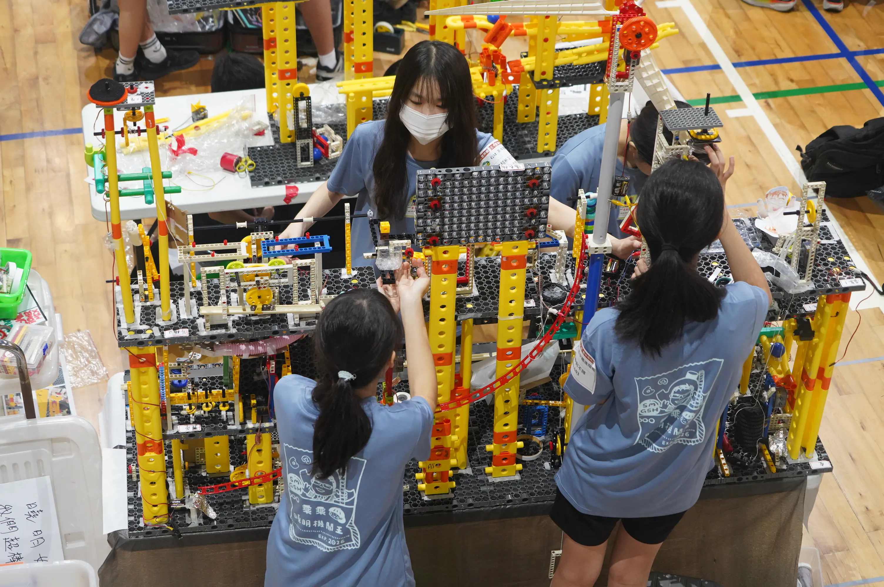 中市機關王大賽登場 636位學子競技用積木打造科技創意 中市機關王大賽登場 636位學子競技用積木打造科技創意