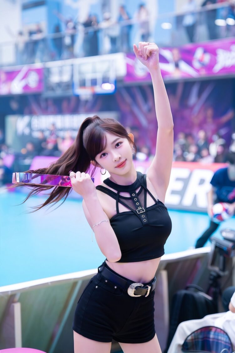 桃氣女孩首度跨國交流 3/14前進韓國職業排球舞台 台韓啦啦隊共演引期待 啦啦隊女孩穎樂,首次以桃氣女孩啦啦隊員身份跨國應援演出。(圖/影響力動能 提供)