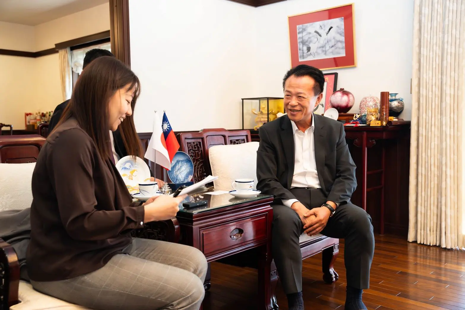 縣長翁章梁赴日接受「西日本新聞」專訪 向日本介紹嘉義轉型與願景 縣長翁章梁赴日接受「西日本新聞」專訪 向日本介紹嘉義轉型與願景