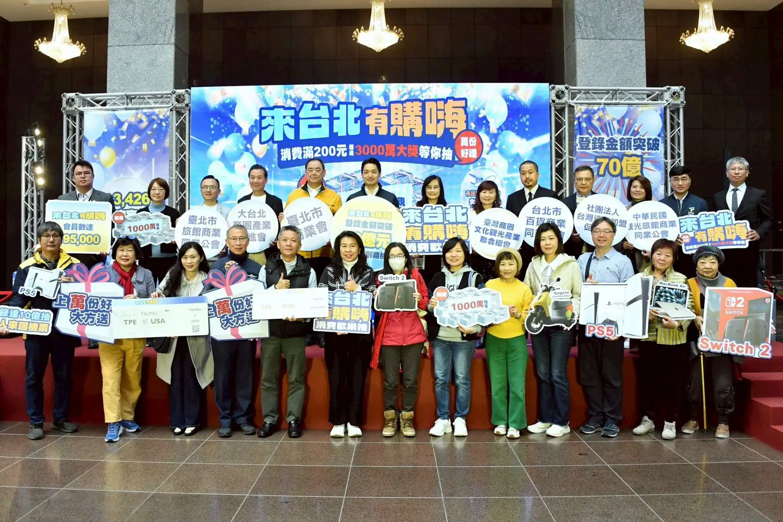 來台北有購嗨!蔣萬安抽出千萬現金與Tesla大獎 創70億消費紀錄 來台北有購嗨!蔣萬安抽出千萬現金與Tesla大獎 創70億消費紀錄