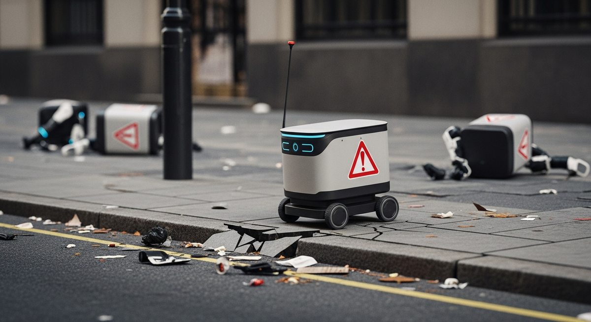 美國城市配送機器人普及迅速 引發毀損與公共空間爭議 美國城市配送機器人普及迅速 引發毀損與公共空間爭議