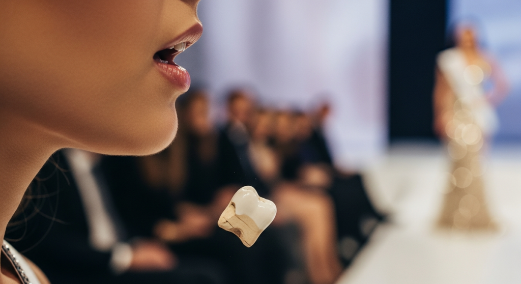 泰國小姐佳麗牙貼意外脫落 從容應對獲全球讚賞 泰國小姐佳麗牙貼意外脫落 從容應對獲全球讚賞