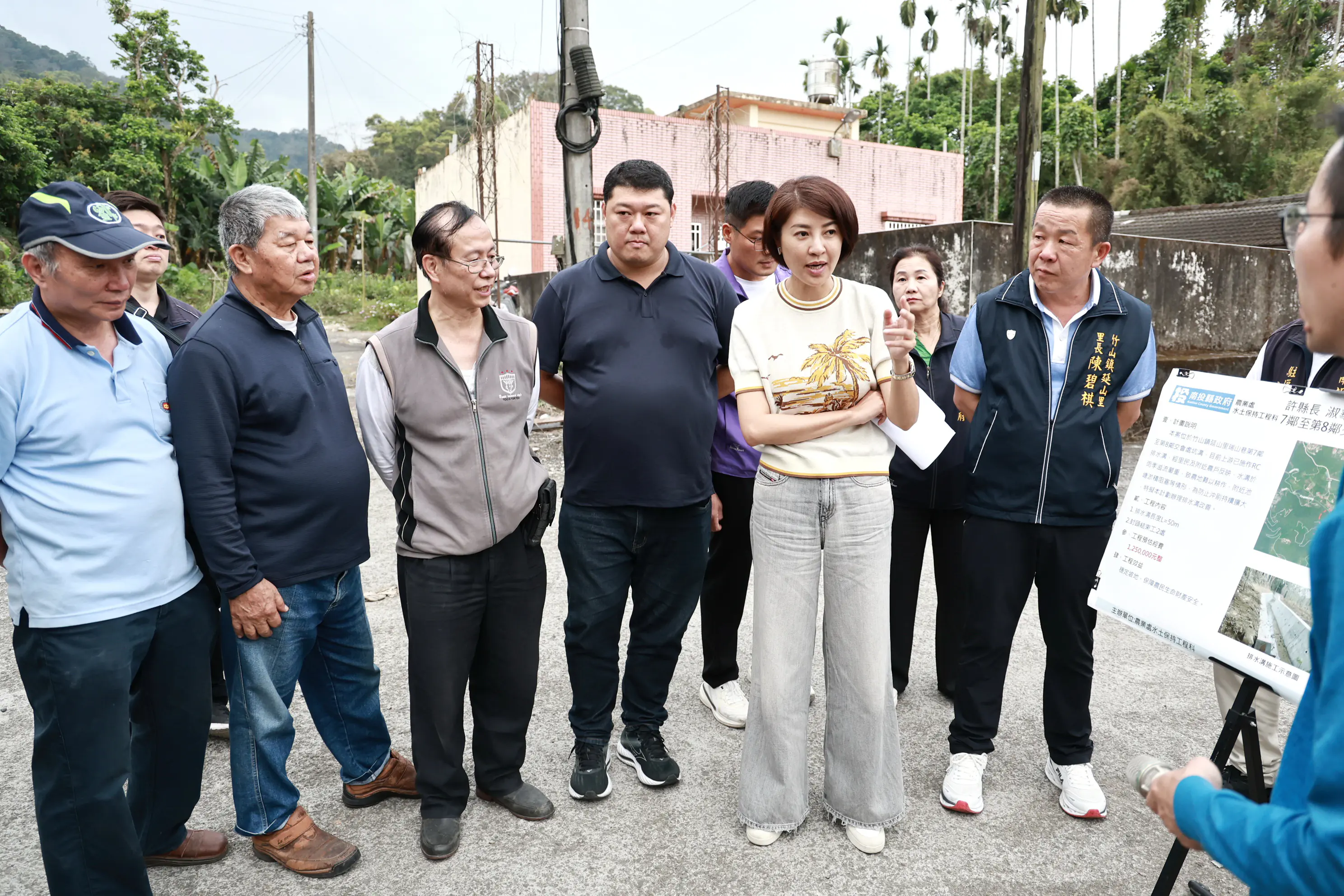 許縣長會勘集集、竹山多處農水路工程　簽核近1200萬元經費改善