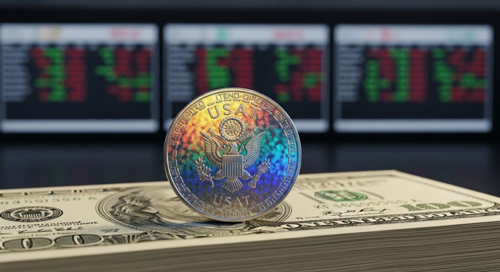 Tether 推出 USAT 穩定幣進軍美國市場 估值上看 5000 億美元 Tether 推出 USAT 穩定幣進軍美國市場 估值上看 5000 億美元