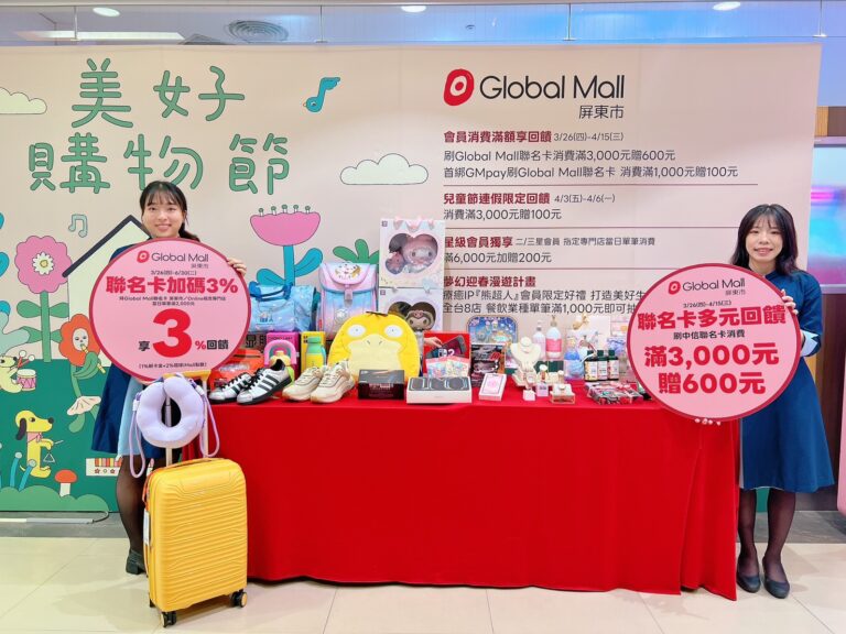 屏東Global Mall《美好購物節》3/26登場 祭最高20%回饋