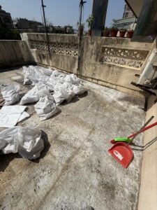 桃園市中壢區透天陽台磁磚空心拆除拆除防水工程施工