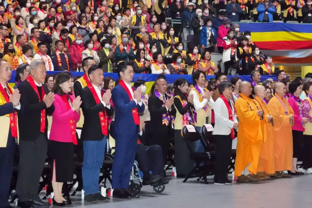 佛光山開山60週年 蔣萬安祝願臺灣平安順利 佛光山開山60週年 蔣萬安祝願臺灣平安順利