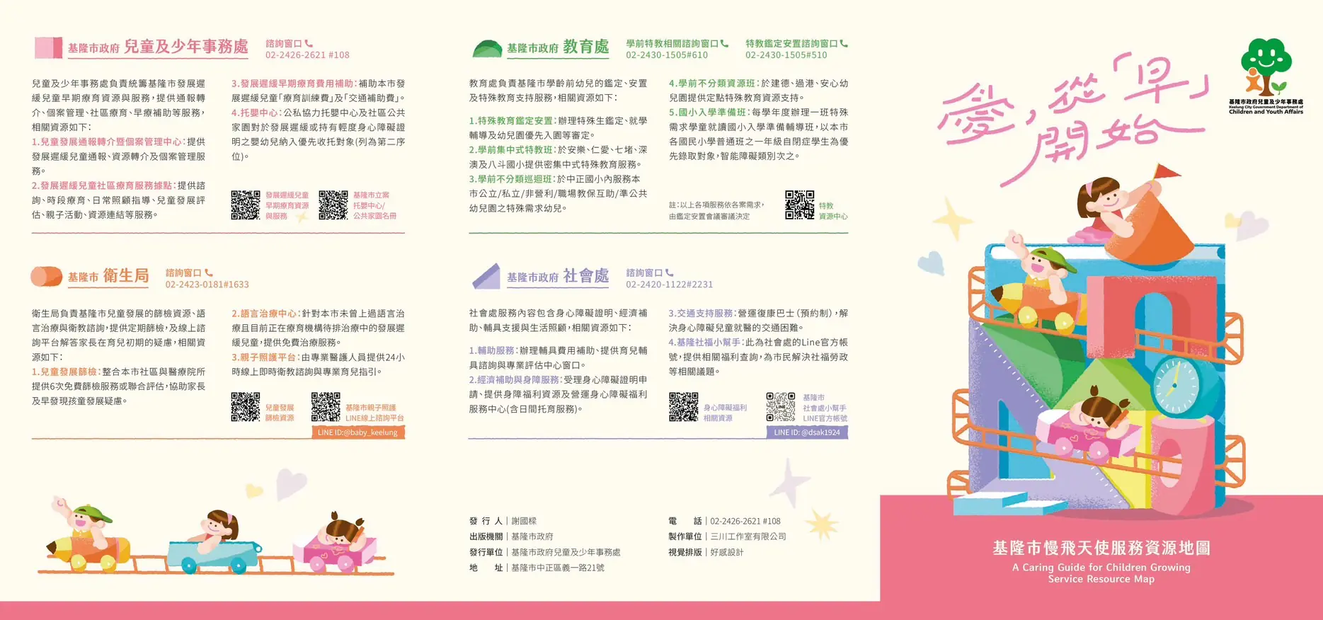 基隆市推「慢飛天使服務資源地圖」 四大局處整合打造無縫接軌早療服務 基隆市推「慢飛天使服務資源地圖」 四大局處整合打造無縫接軌早療服務