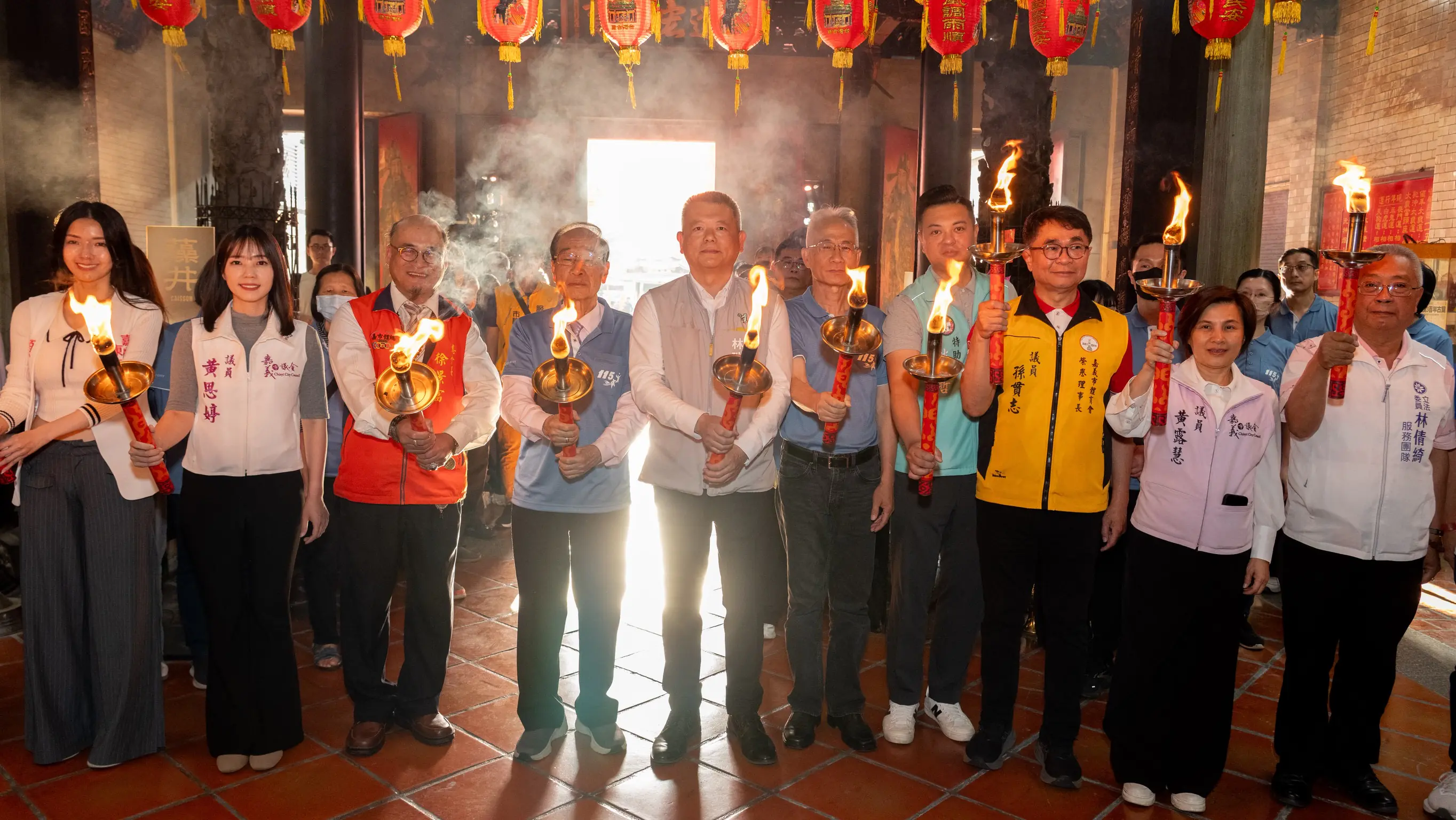 嘉義市運動會聖火引燃典禮 城隍廟祈福揭開序幕 嘉義市運動會聖火引燃典禮 城隍廟祈福揭開序幕